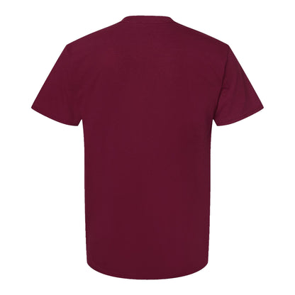 Hanes 5280 custom short sleeve t-shirt in athletic cardinal, back view