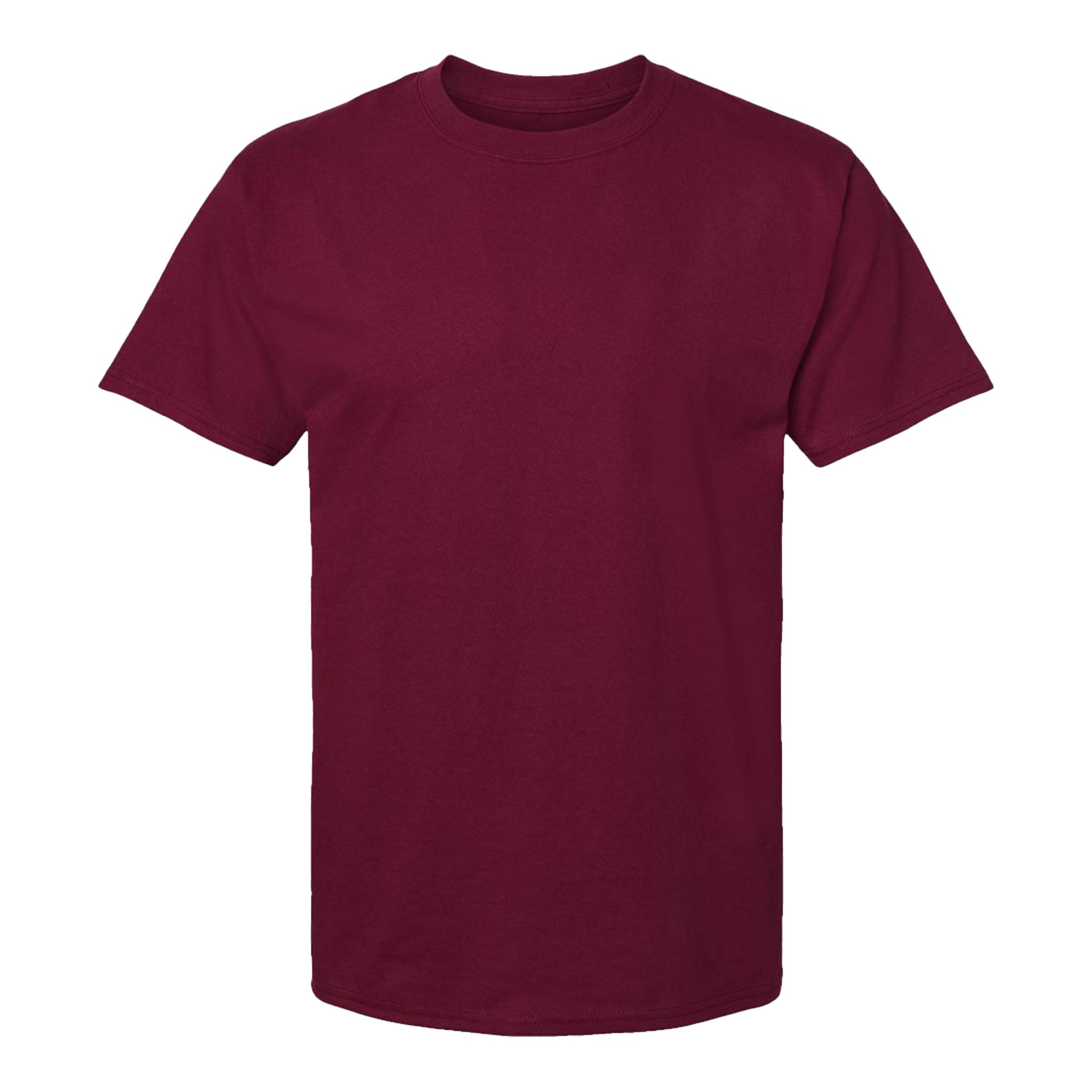 Hanes 5280 custom short sleeve t-shirt in athletic cardinal, front view
