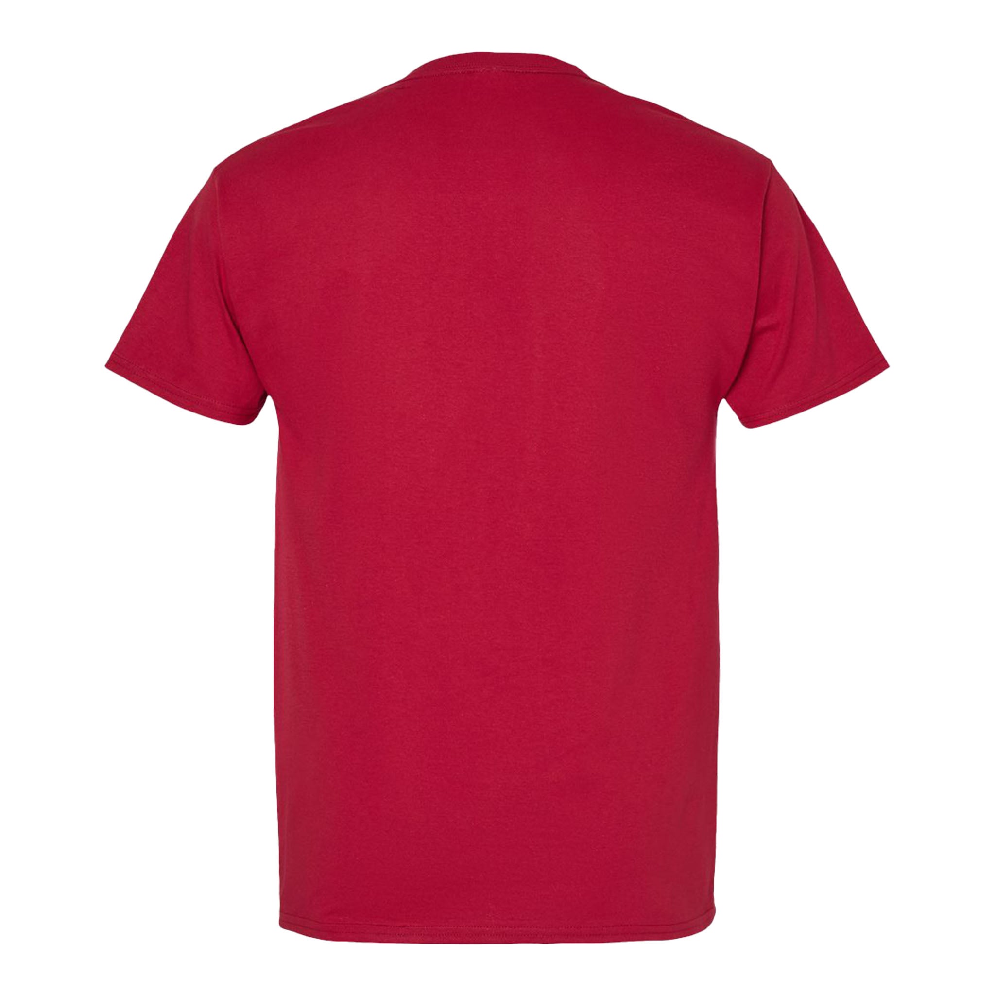 Hanes 5280 custom short sleeve t-shirt in athletic crimson, back view