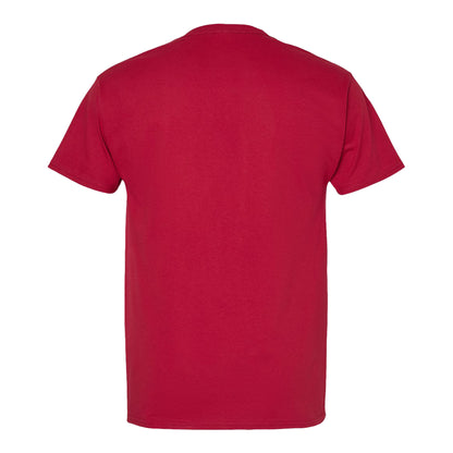 Hanes 5280 custom short sleeve t-shirt in athletic crimson, back view