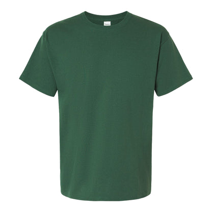 Hanes 5280 custom short sleeve t-shirt in athletic dark green, front view