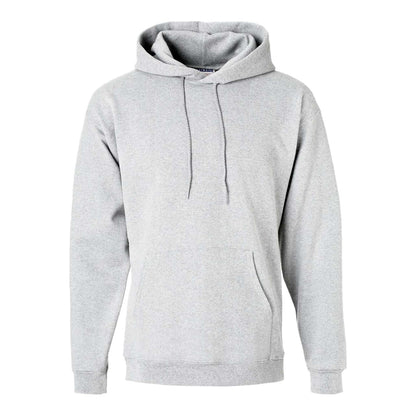 Hanes F170 custom hoodie in ash, front view