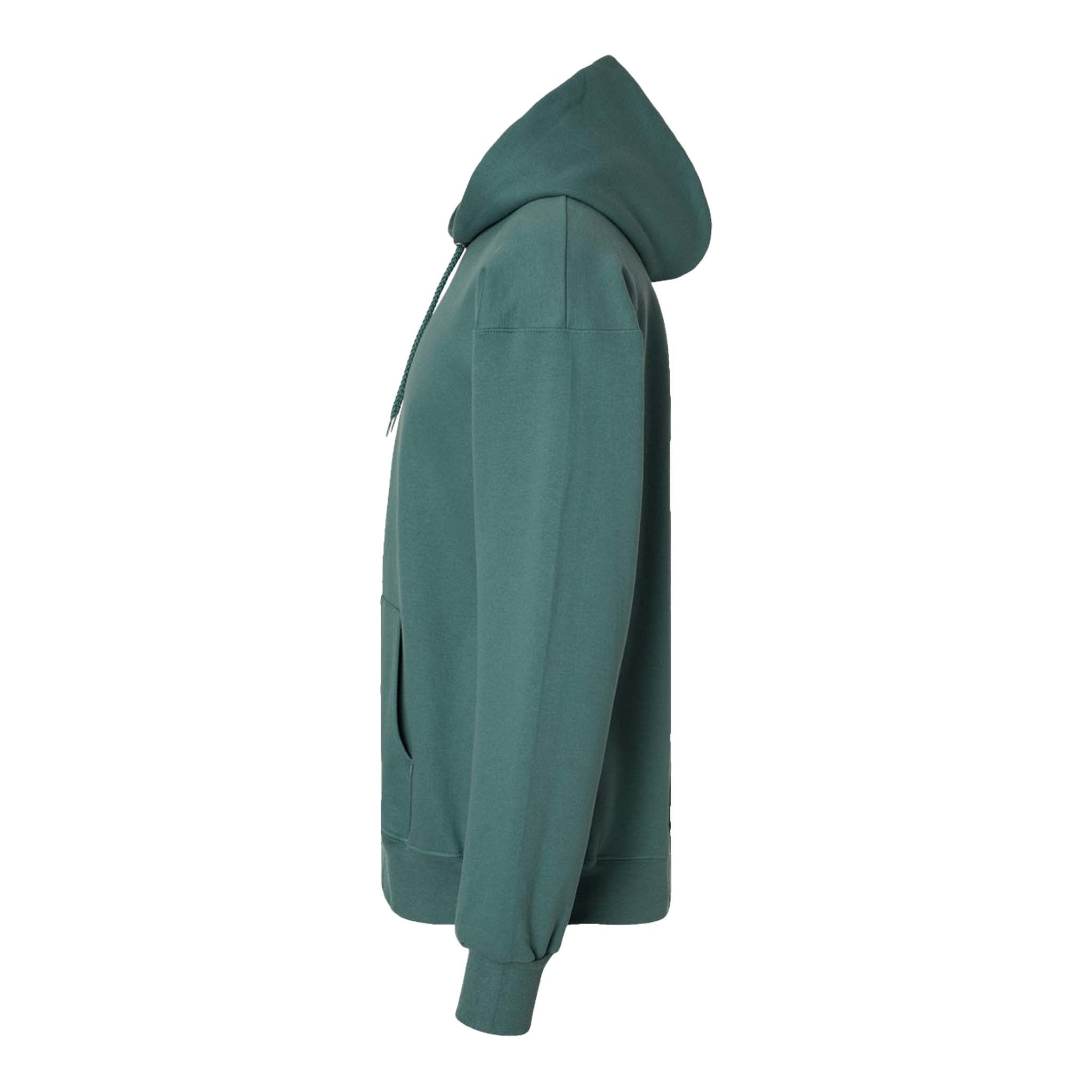Hanes F170 custom hoodie in cactus, left side view