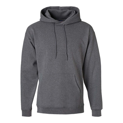 Hanes F170 custom hoodie in charcoal heather, front view