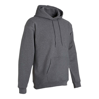 Hanes F170 custom hoodie in charcoal heather, right side view