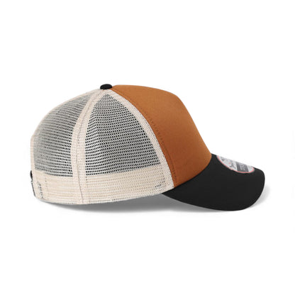 Right side view of Imperial 1287 custom hat in buckthorn brown, black and stone