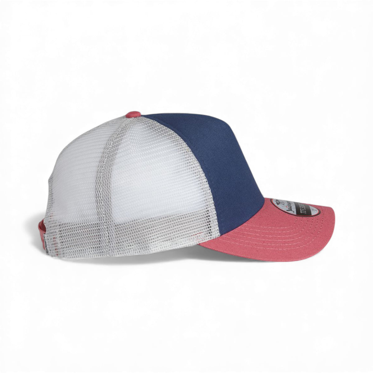 Right side view of Imperial 1287 custom hat in royal, nantucket and grey