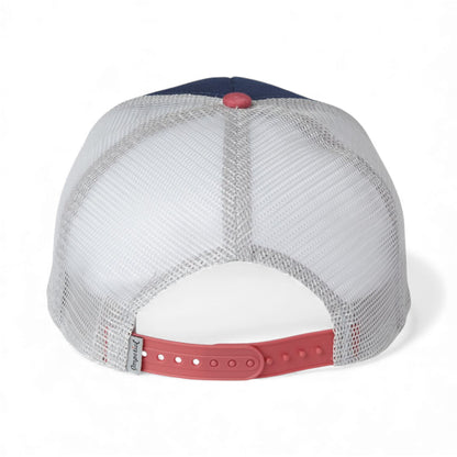 Back view of Imperial 1287 custom hat in royal, nantucket and grey