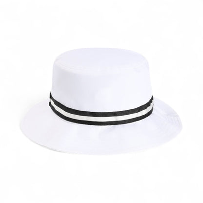 Back view of Imperial 1371P custom hat in white and black