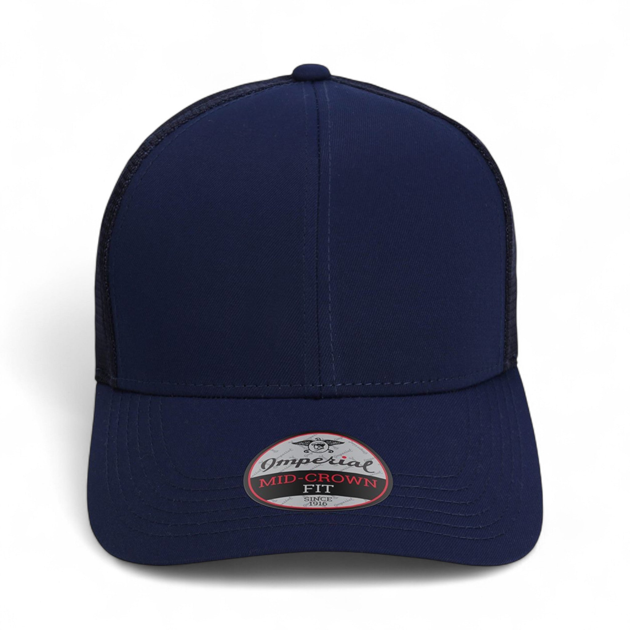 Front view of Imperial 1988M custom hat in dark blue