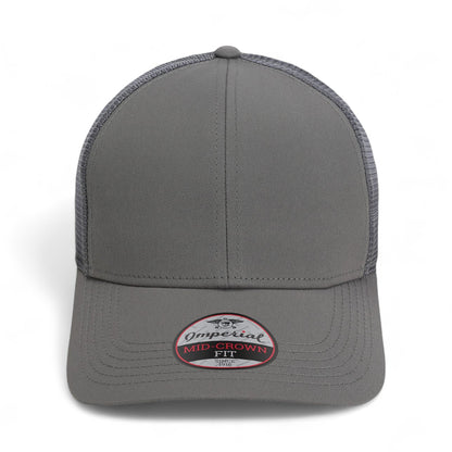 Front view of Imperial 1988M custom hat in grey