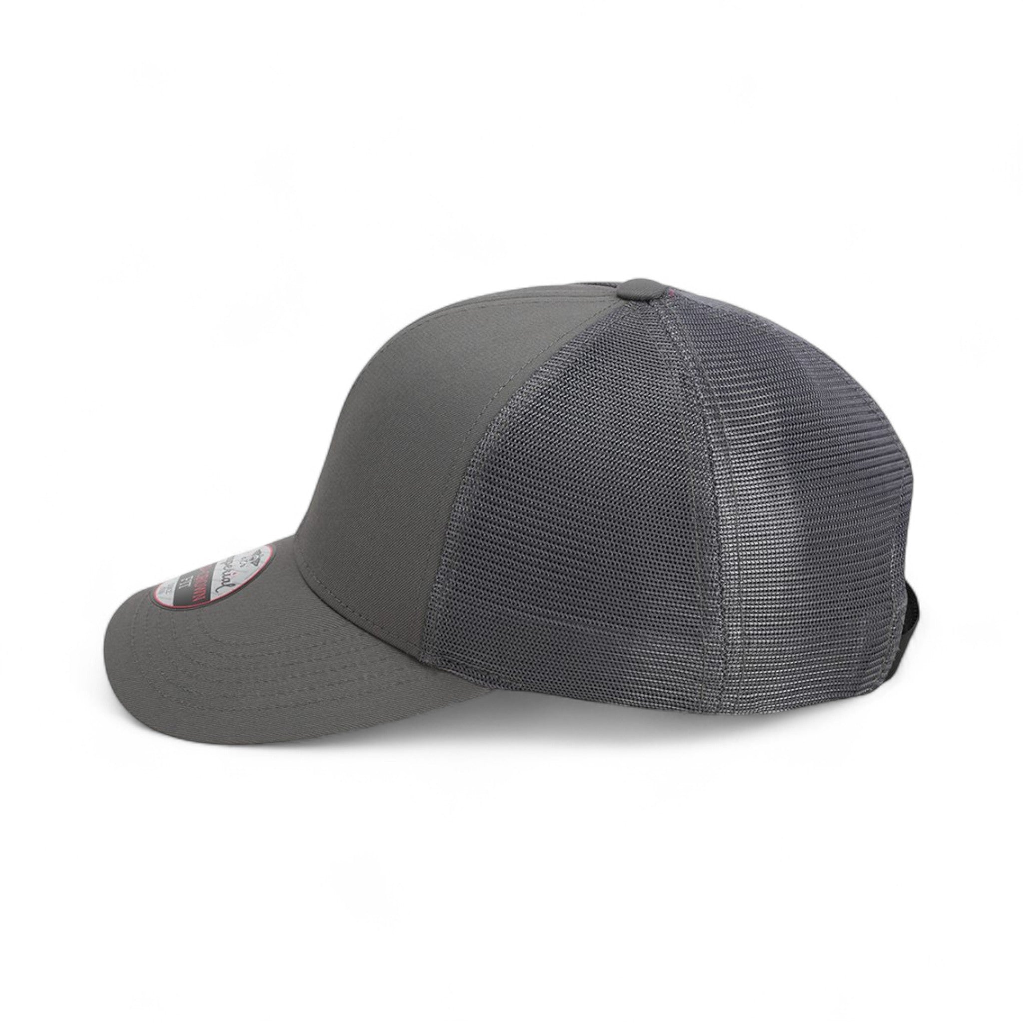 Left side view of Imperial 1988M custom hat in grey