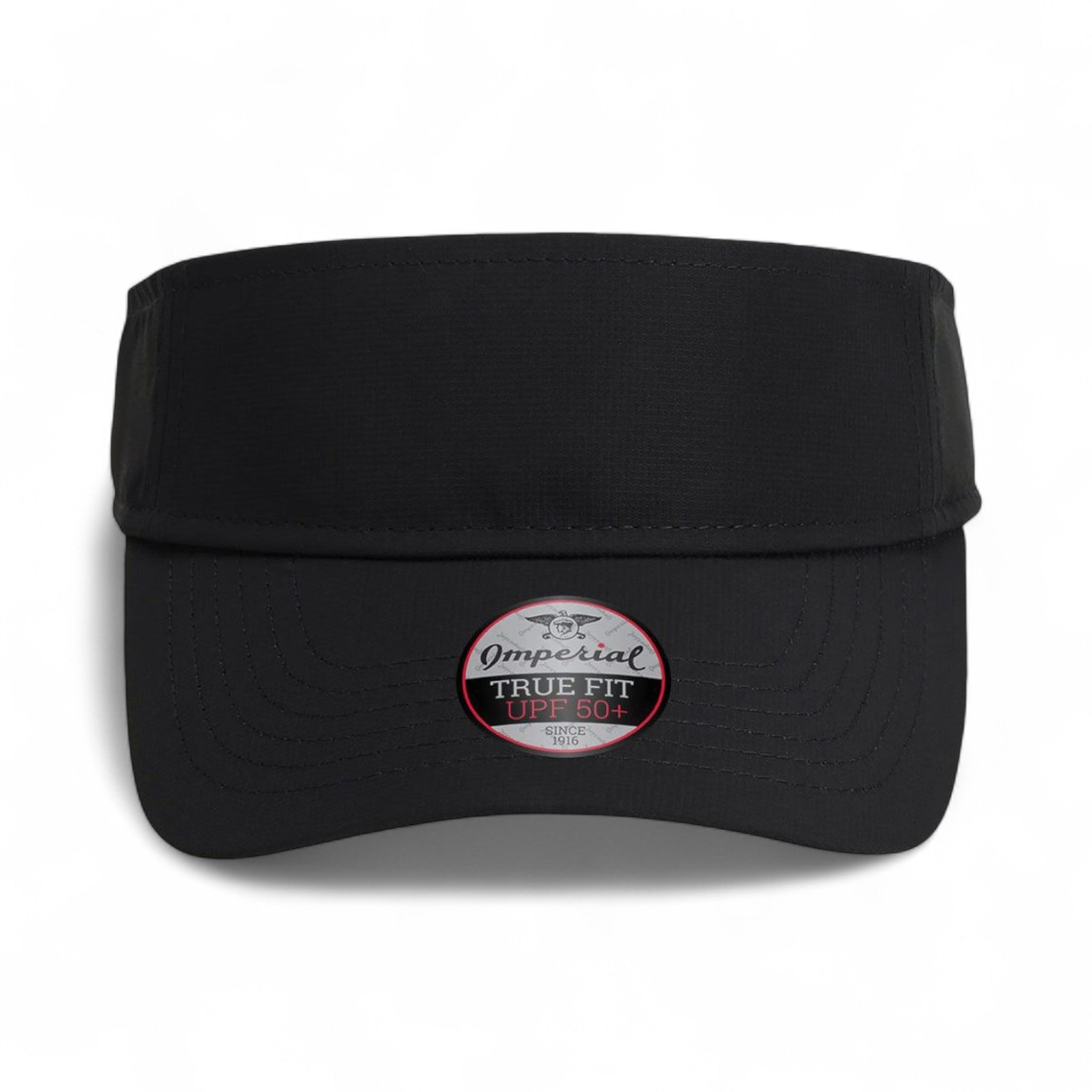 Front view of Imperial 3124P custom hat in black