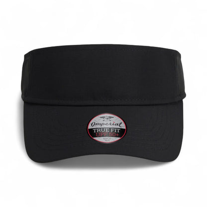 Front view of Imperial 3124P custom hat in black