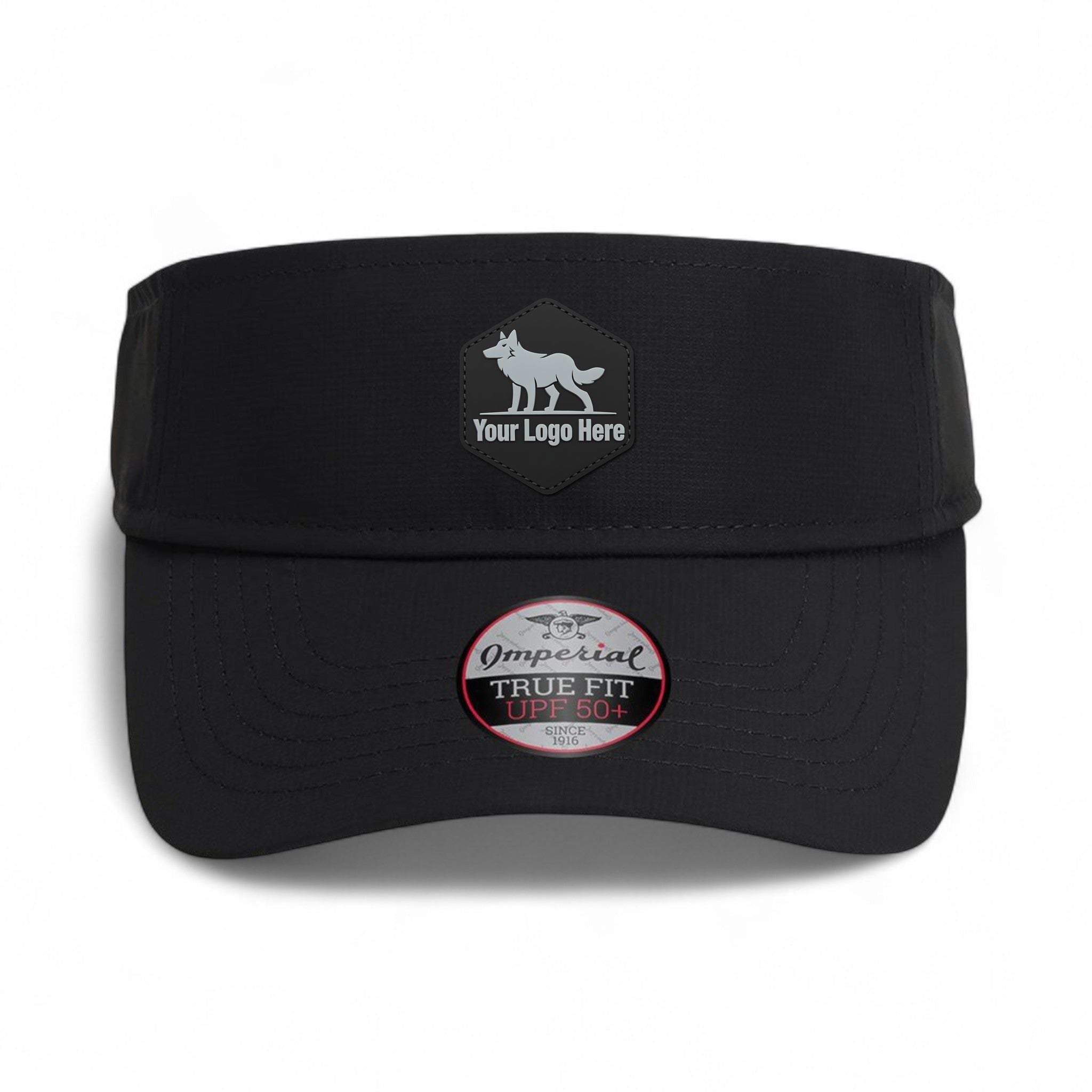 PVC patch preview of Imperial 3124P custom hat in black