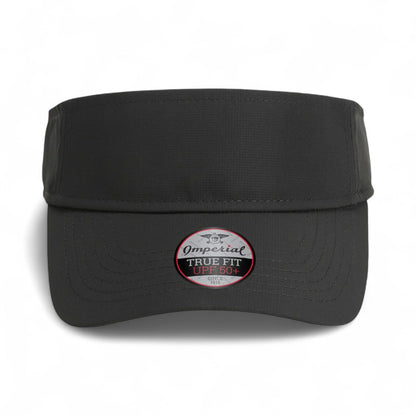 Front view of Imperial 3124P custom hat in dark grey