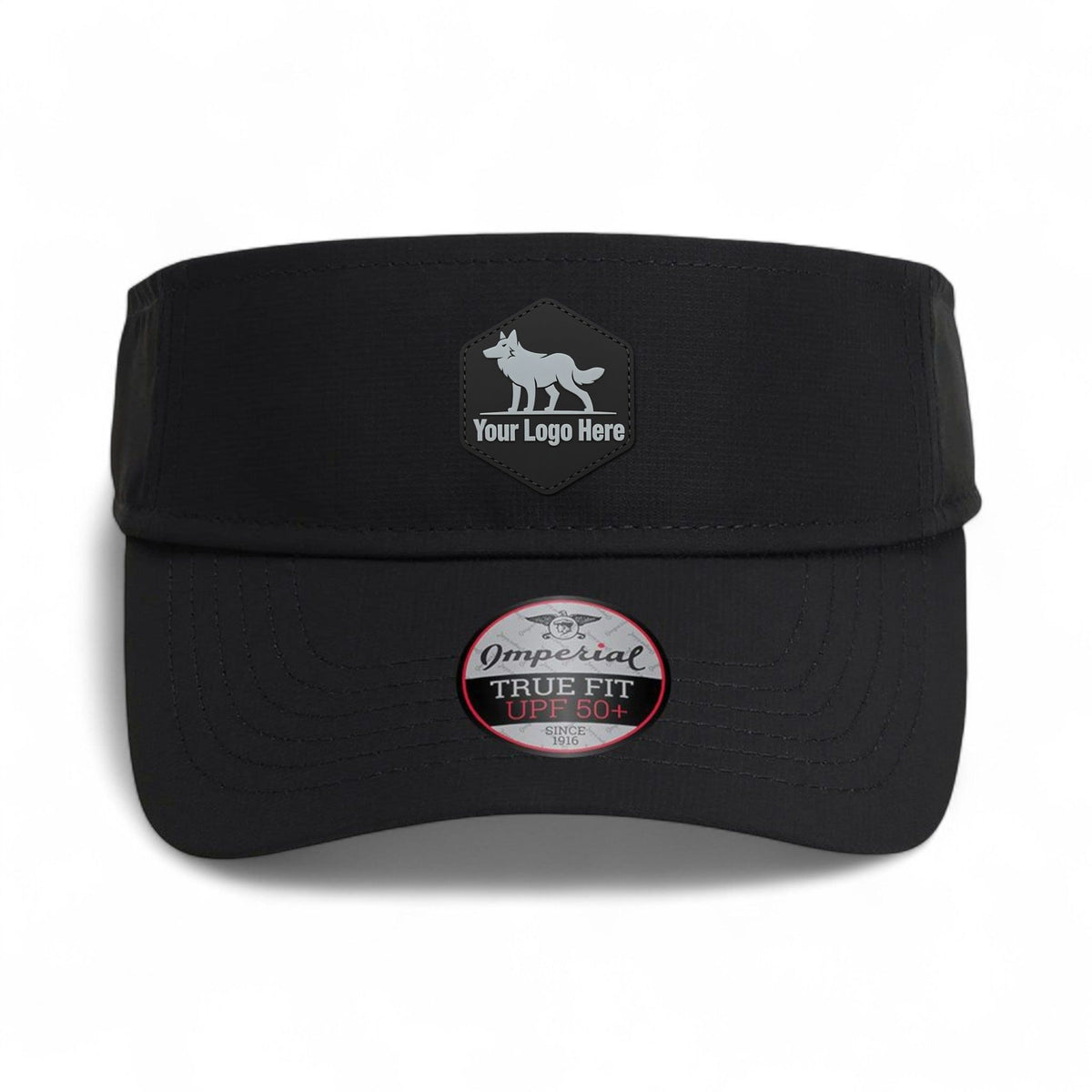 PVC patch preview of Imperial 3124P custom hat in black