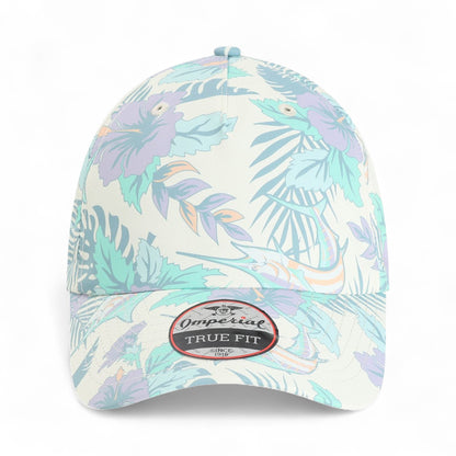 Front view of Imperial 4072 custom hat in pale yellow