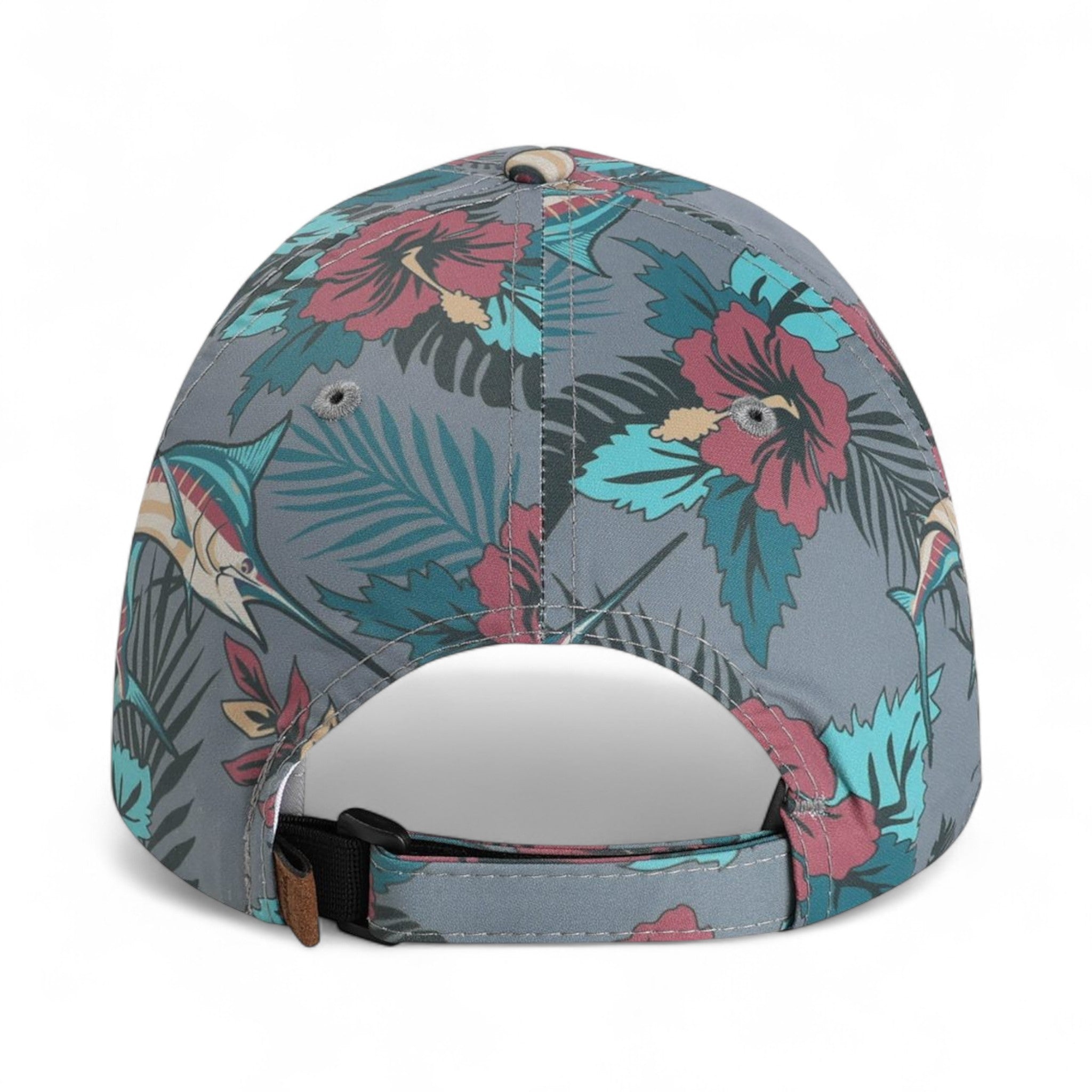 Back view of Imperial 4072 custom hat in blue coast