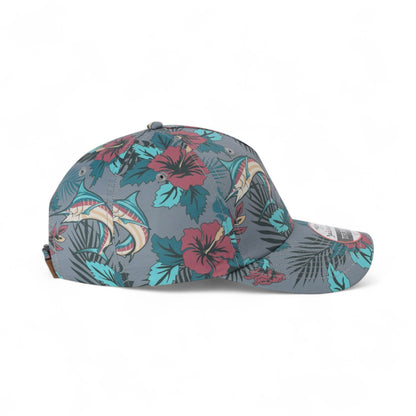 Right side view of Imperial 4072 custom hat in blue coast