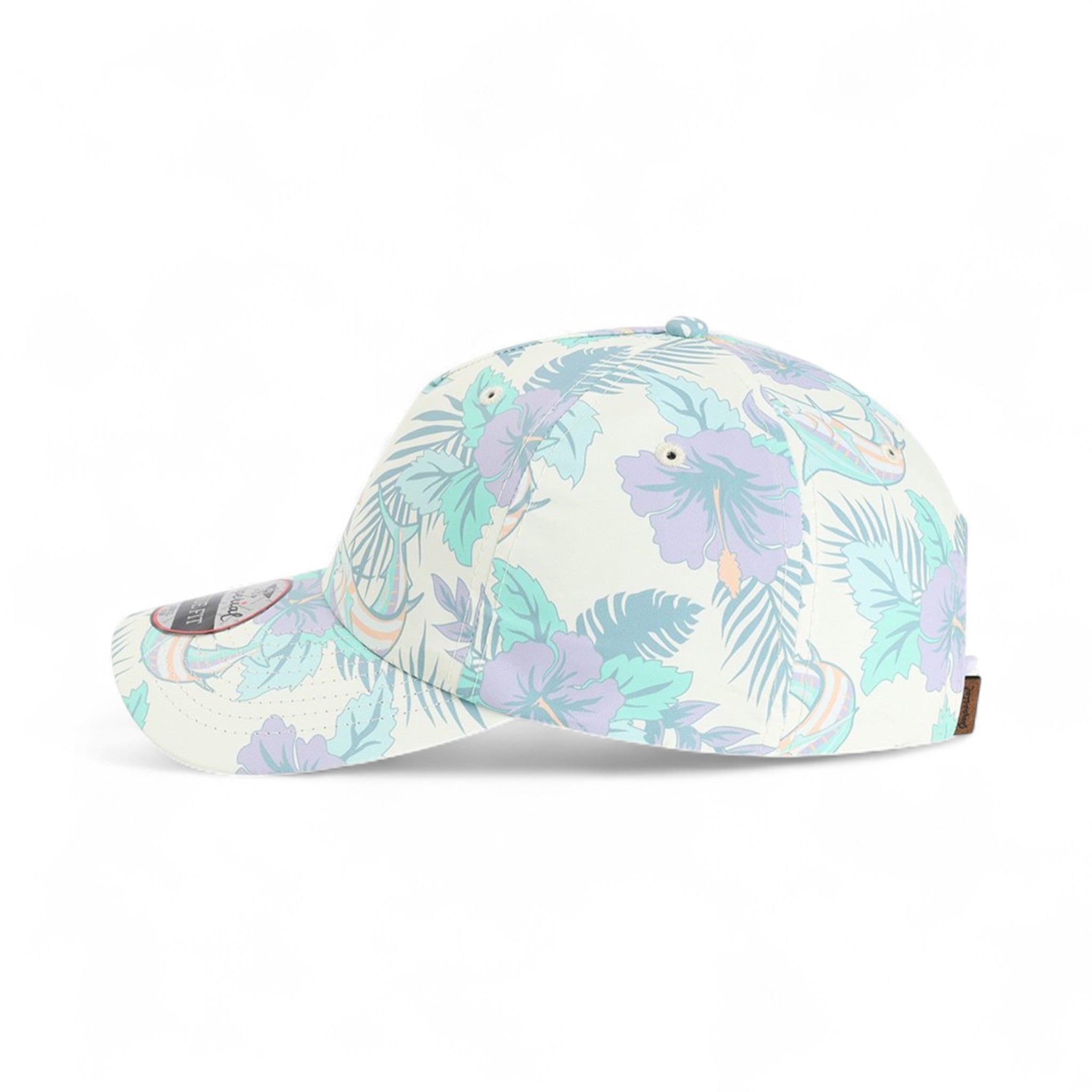 Left side view of Imperial 4072 custom hat in pale yellow