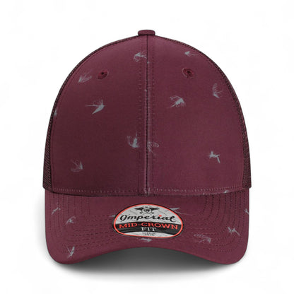 Front view of Imperial 4074 custom hat in maroon
