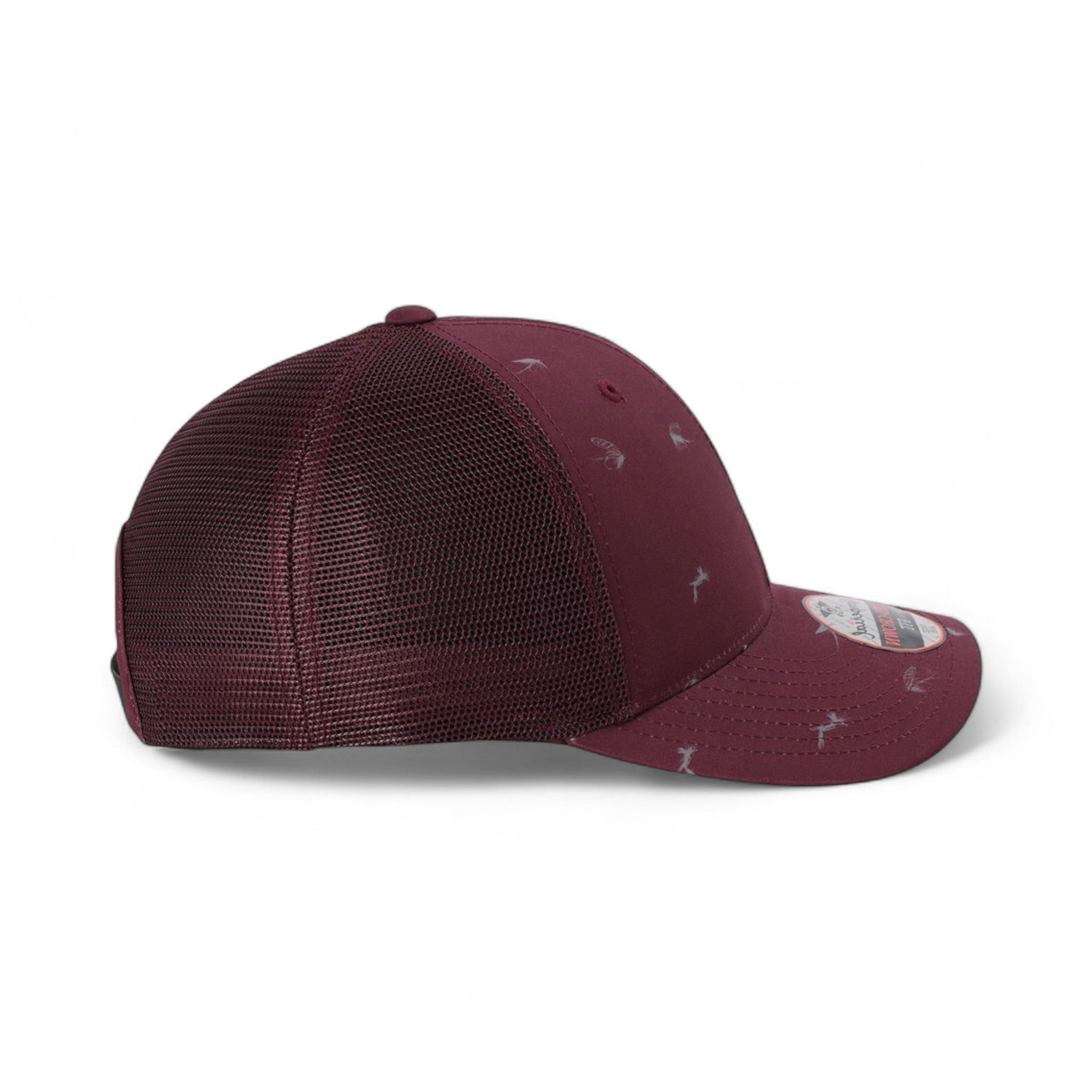 Right side view of Imperial 4074 custom hat in maroon