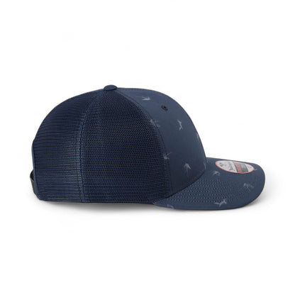 Right side view of Imperial 4074 custom hat in navy