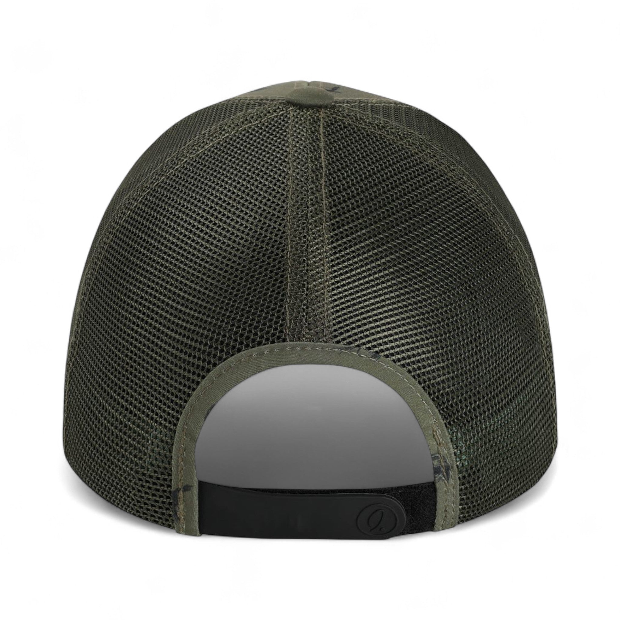 Back view of Imperial 4074 custom hat in olive green