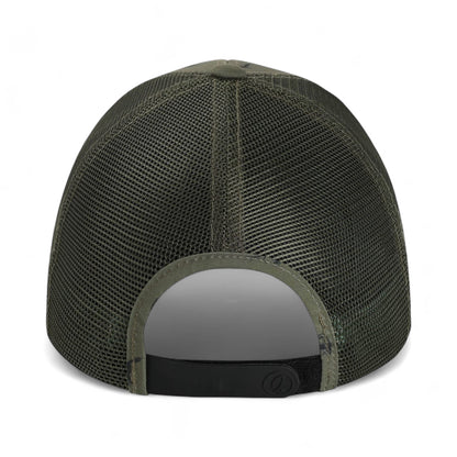 Back view of Imperial 4074 custom hat in olive green