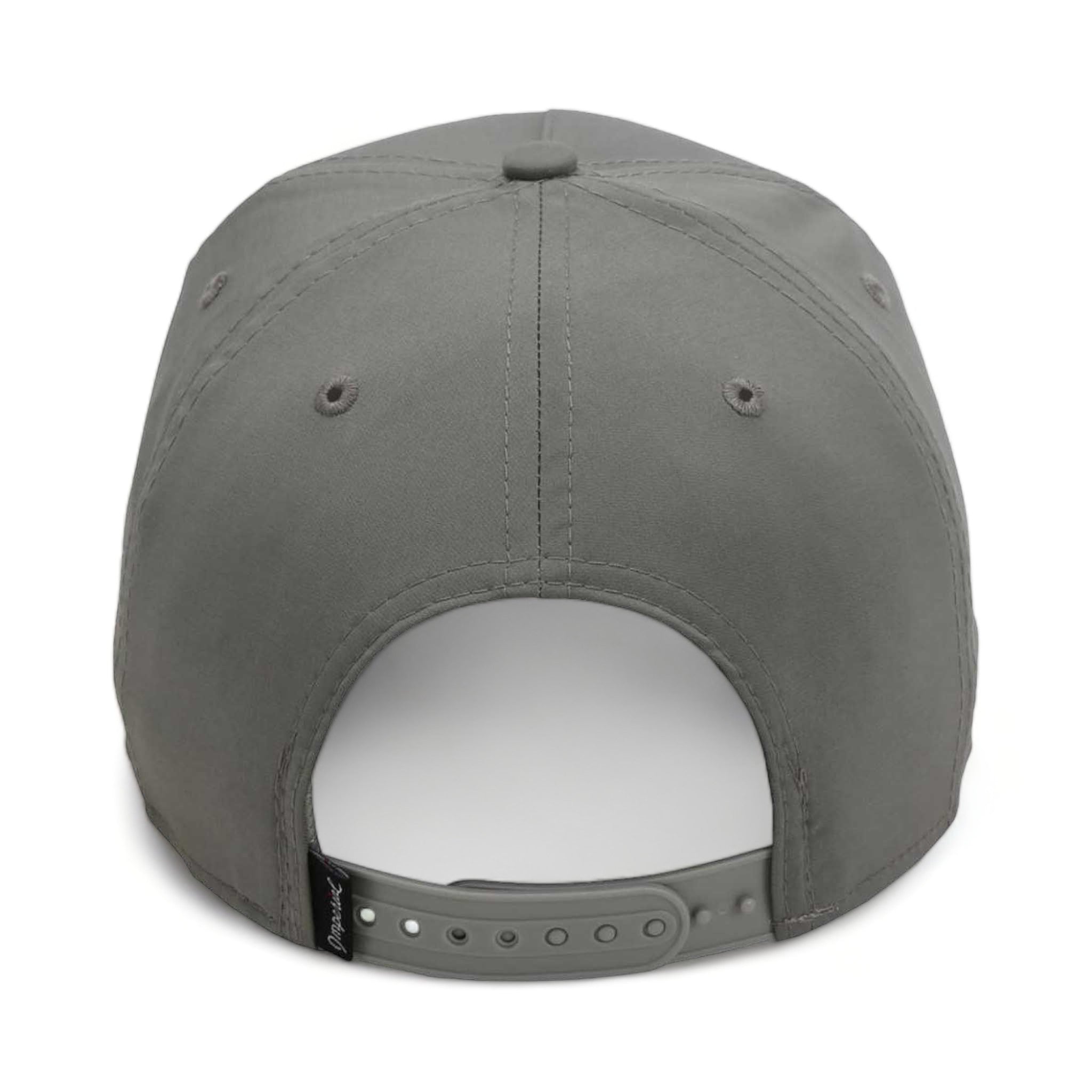 Back view of Imperial 5054 custom hat in grey and black