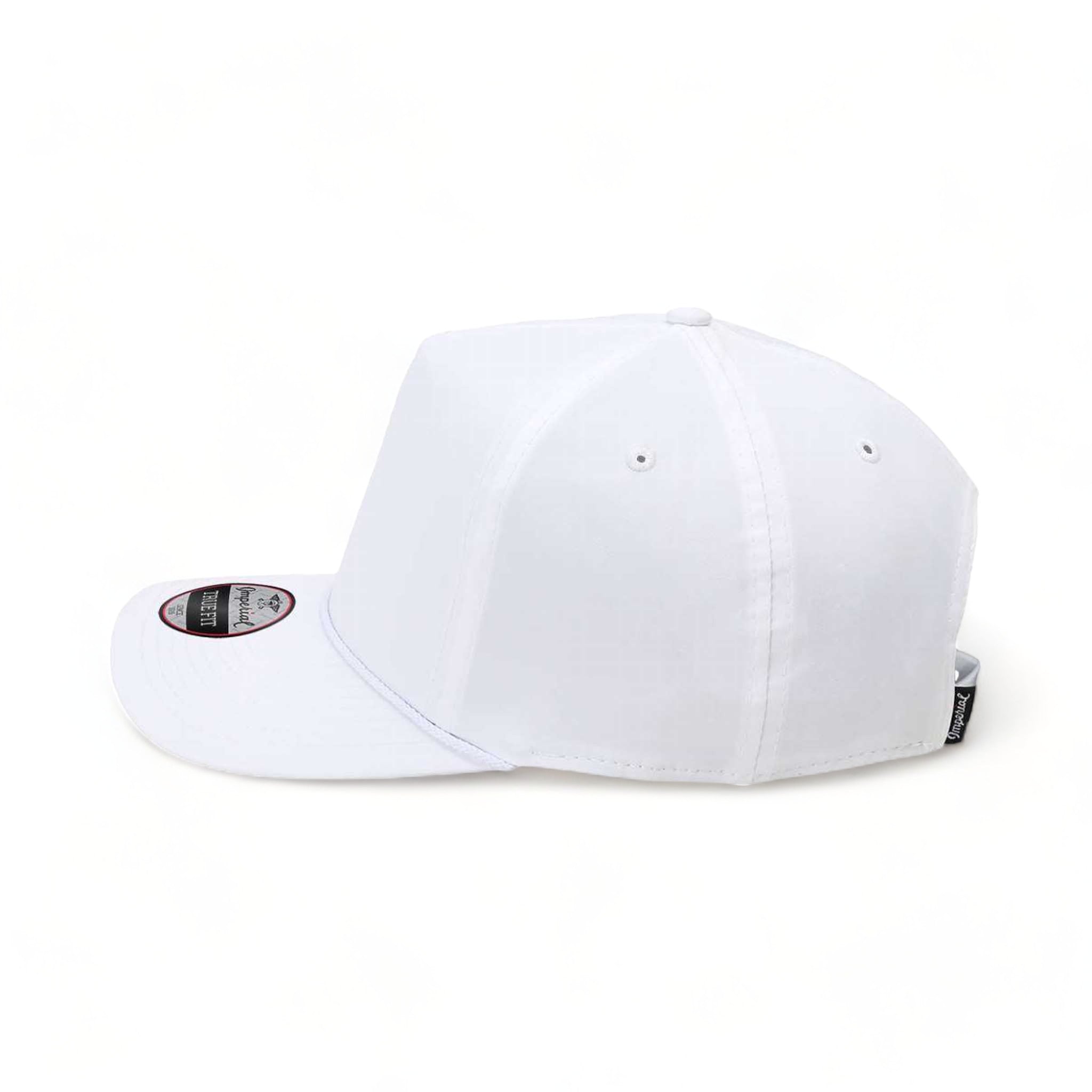 Side view of Imperial 5054 custom hat in white and white