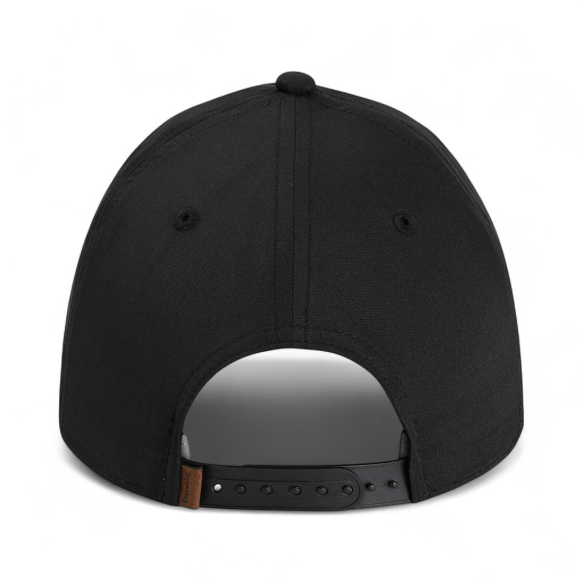 Back view of Imperial 5054U custom hat in black and white