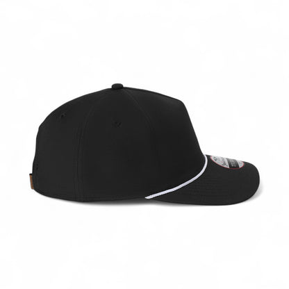 Right side view of Imperial 5054U custom hat in black and white