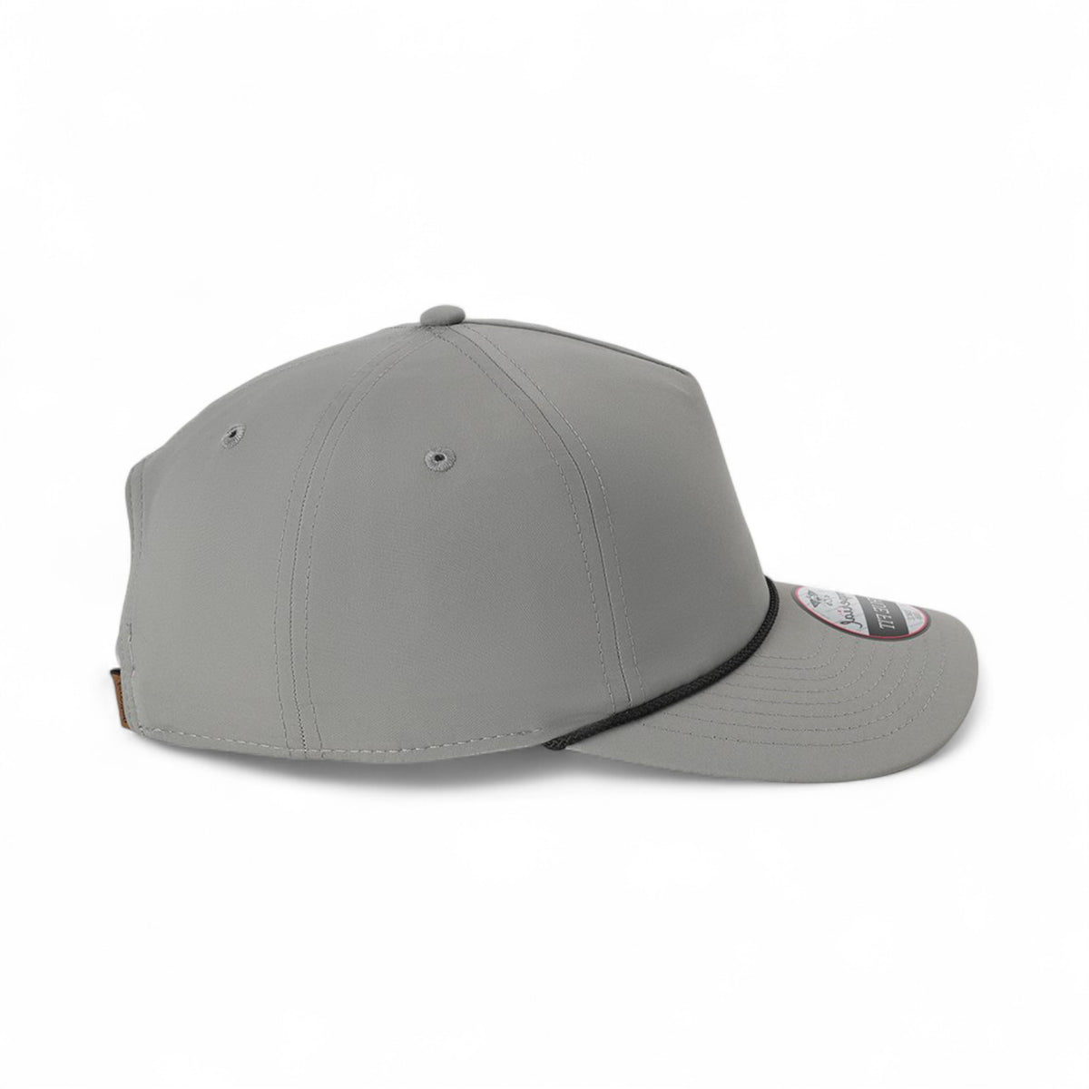 Right side view of Imperial 5054U custom hat in grey and black