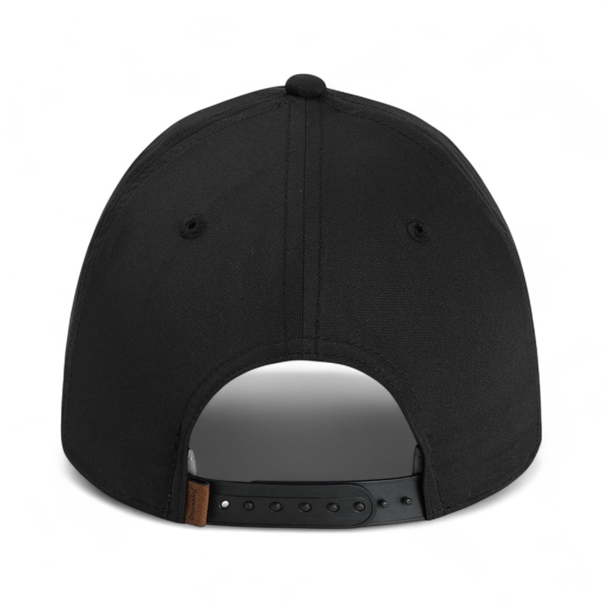 Back view of Imperial 5054U custom hat in black and white