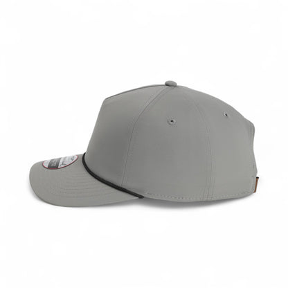 Left side view of Imperial 5054U custom hat in grey and black
