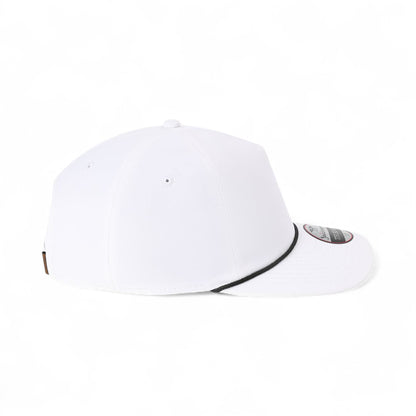 Right side view of Imperial 5054U custom hat in white and black