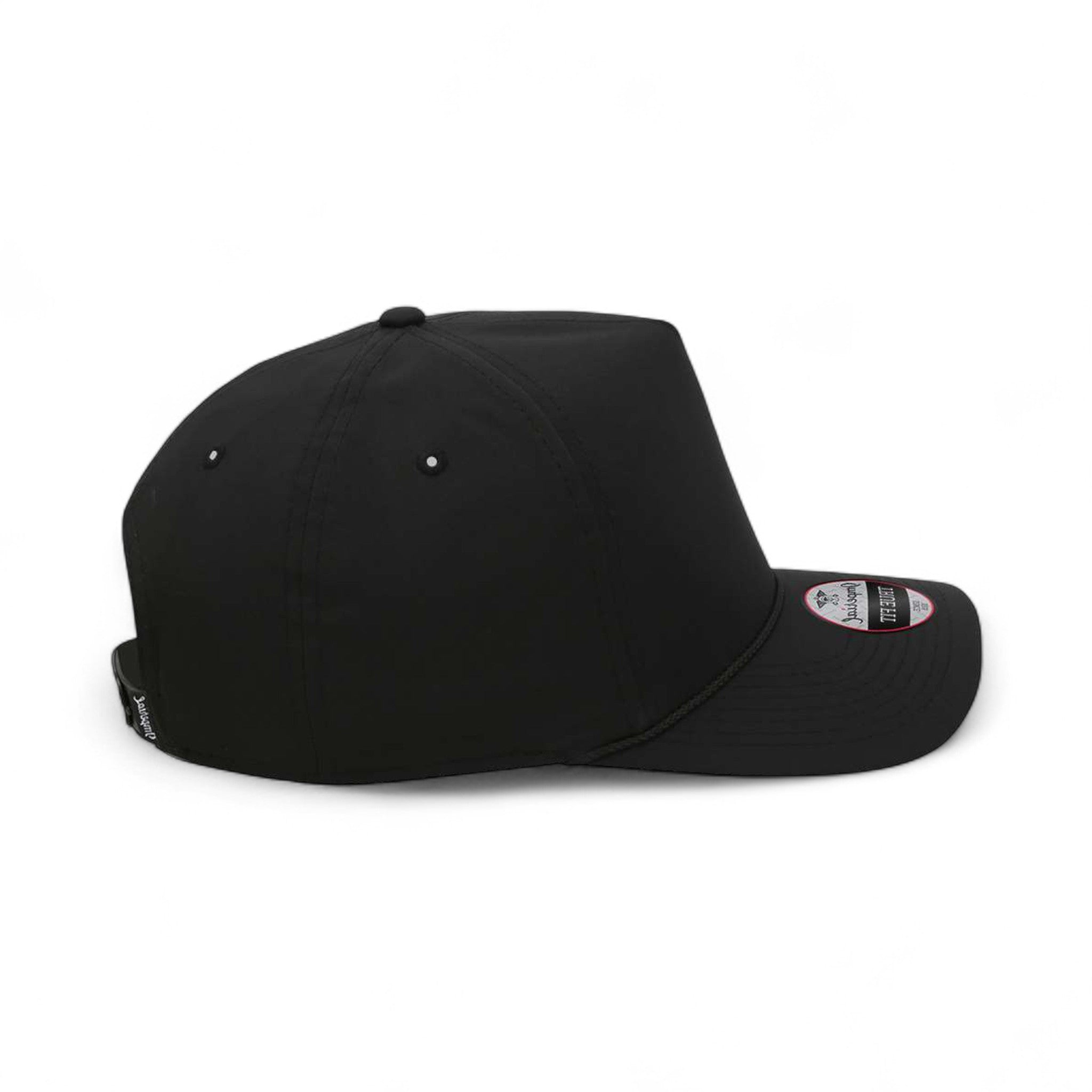 Right side view of Imperial 5054 custom hat in black and black