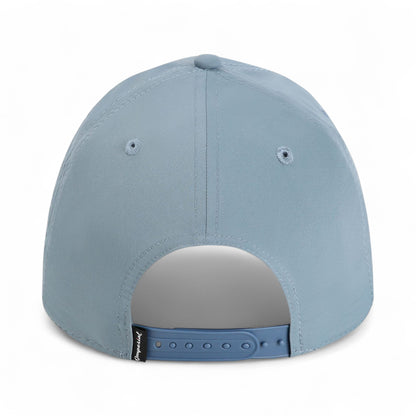 Back view of Imperial 5054 custom hat in breaker blue and navy