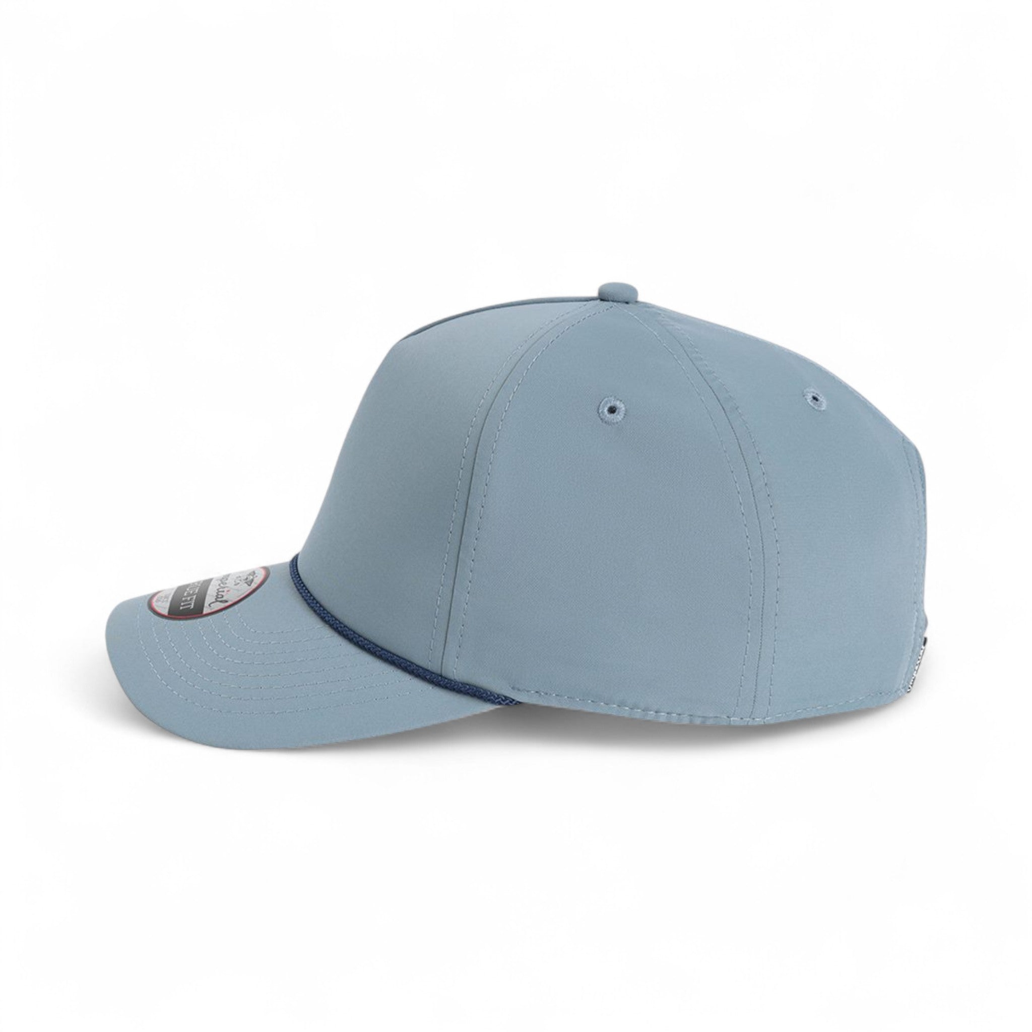 Left side view of Imperial 5054 custom hat in breaker blue and navy