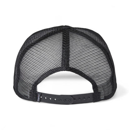 Back view of Imperial 5055 custom hat in black, black and black