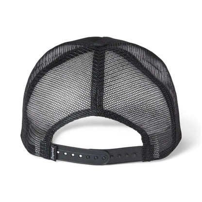 Back view of Imperial 5055 custom hat in black, black and white