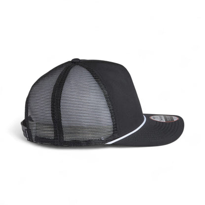 Right side view of Imperial 5055 custom hat in black, black and white