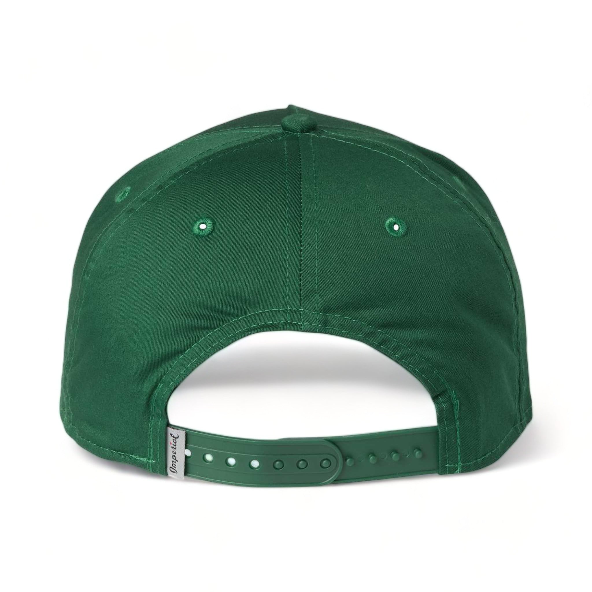 Back view of Imperial 5056 custom hat in forest and white