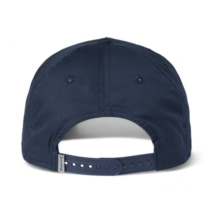 Back view of Imperial 5056 custom hat in navy and white