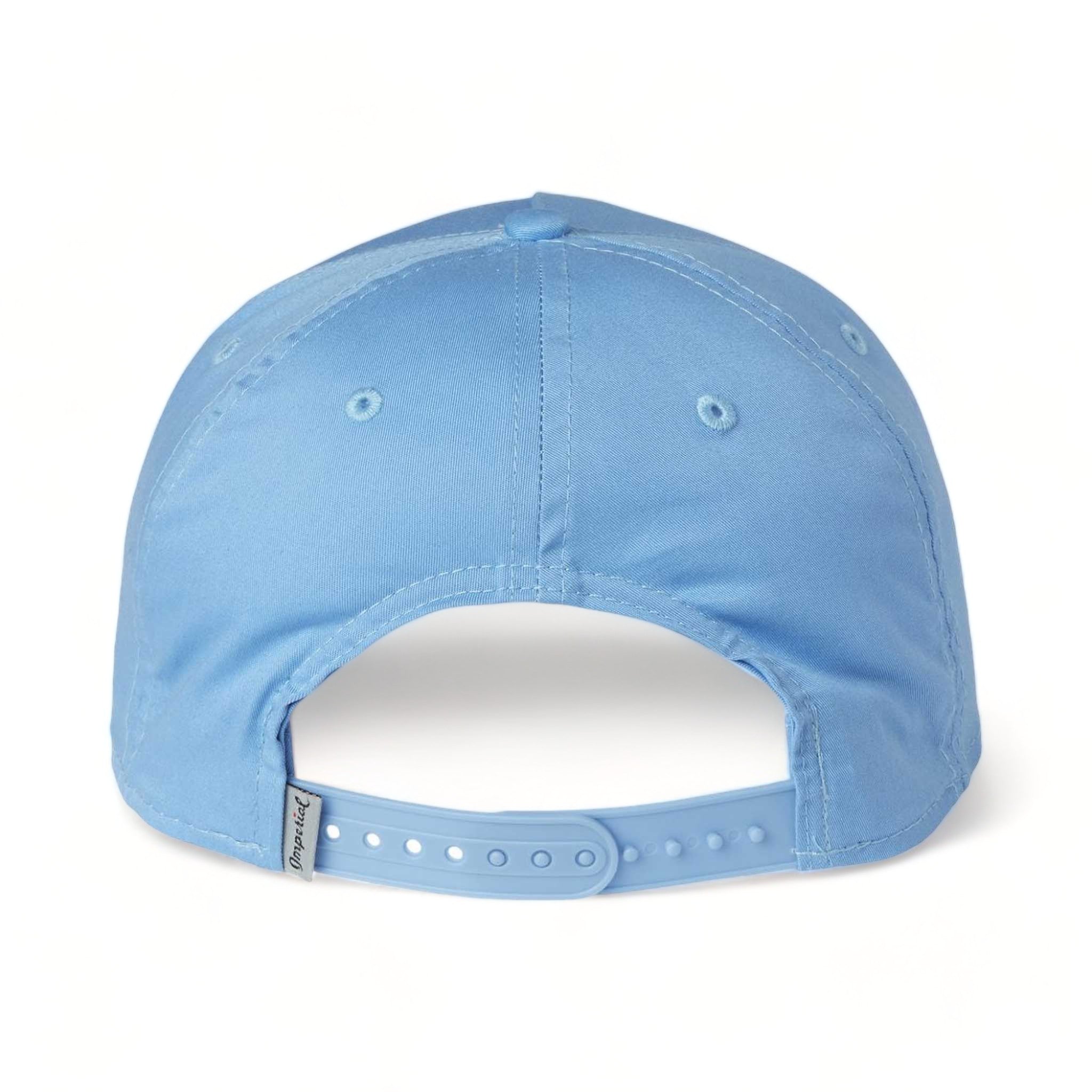 Back view of Imperial 5056 custom hat in powder blue and white