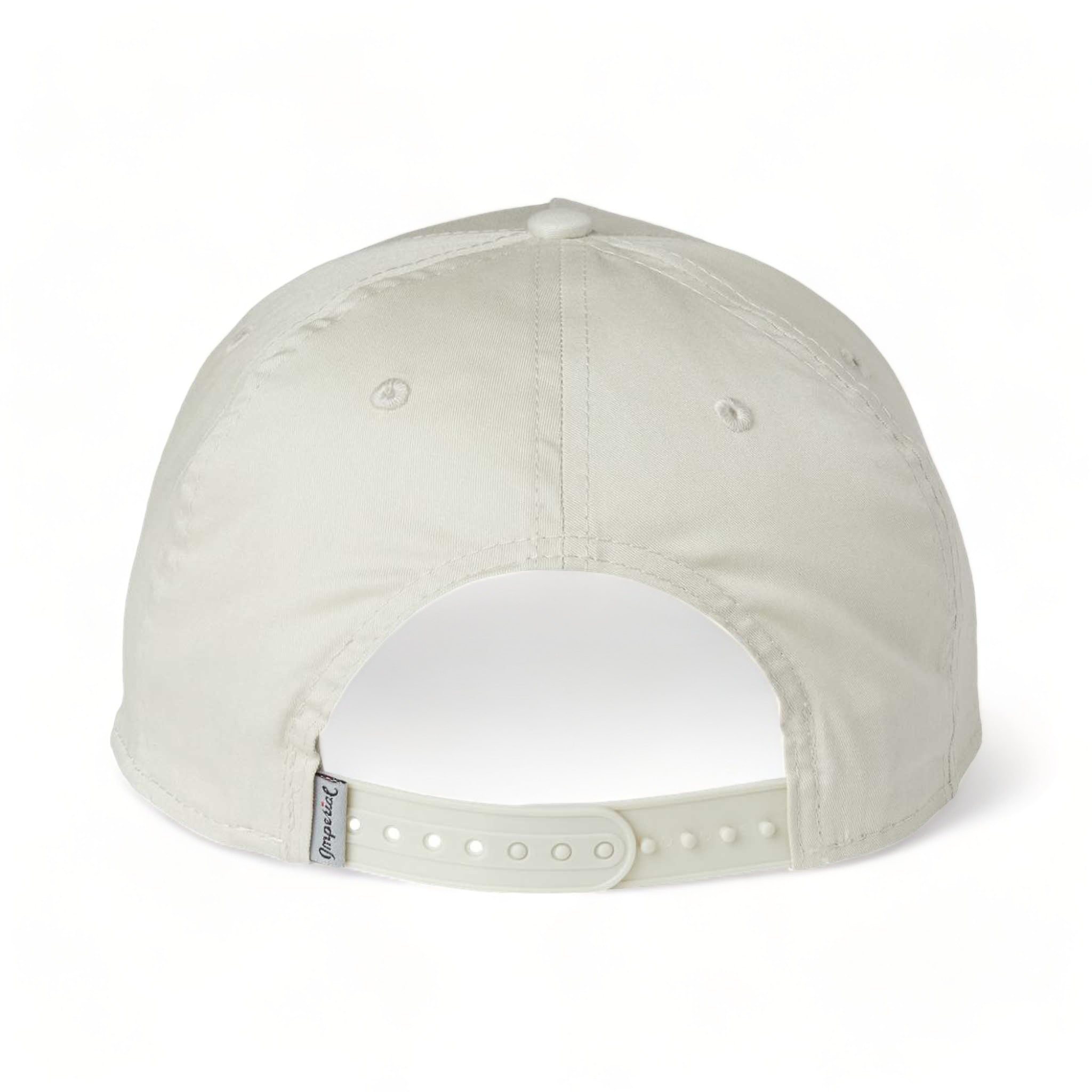 Back view of Imperial 5056 custom hat in putty and white