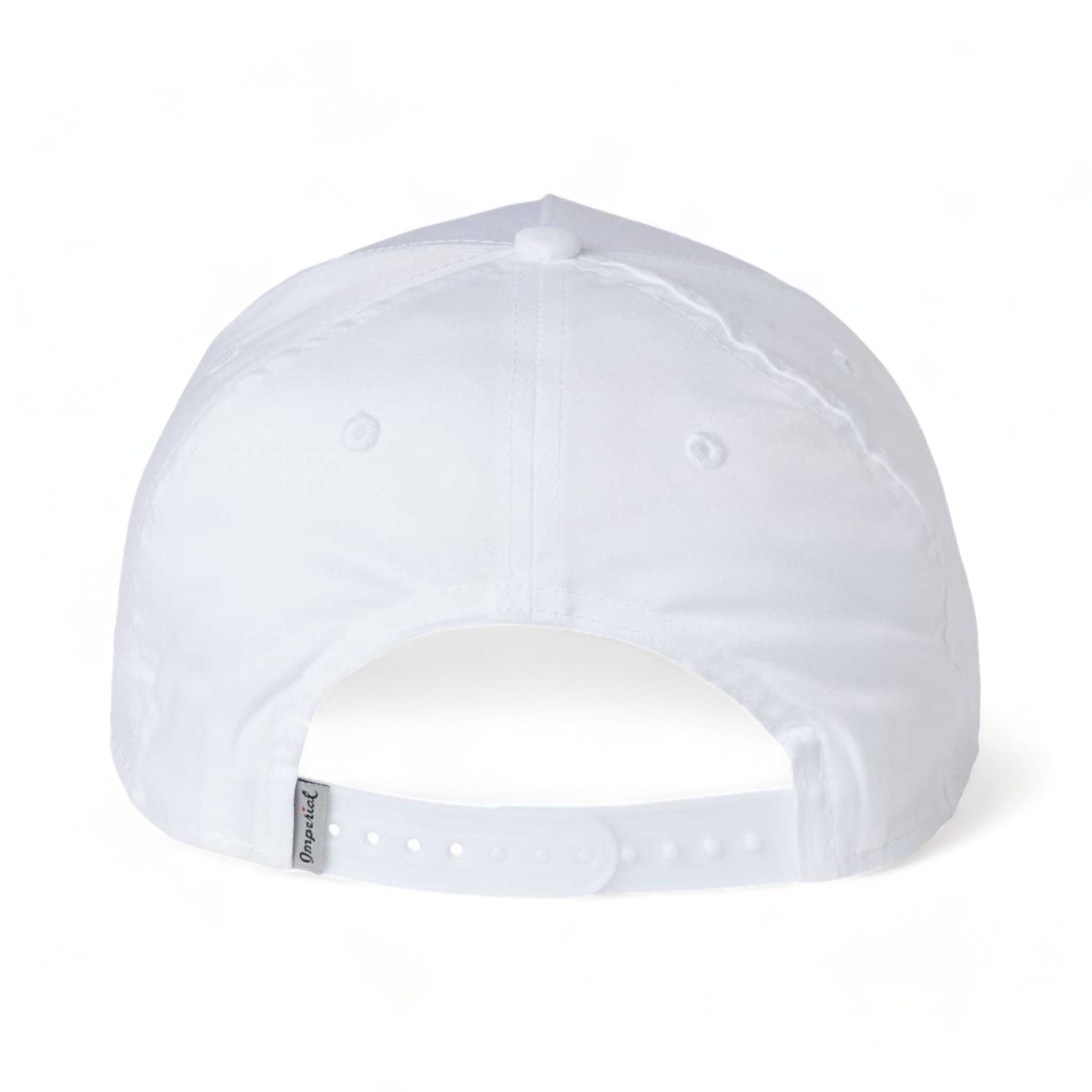 Back view of Imperial 5056 custom hat in white and black