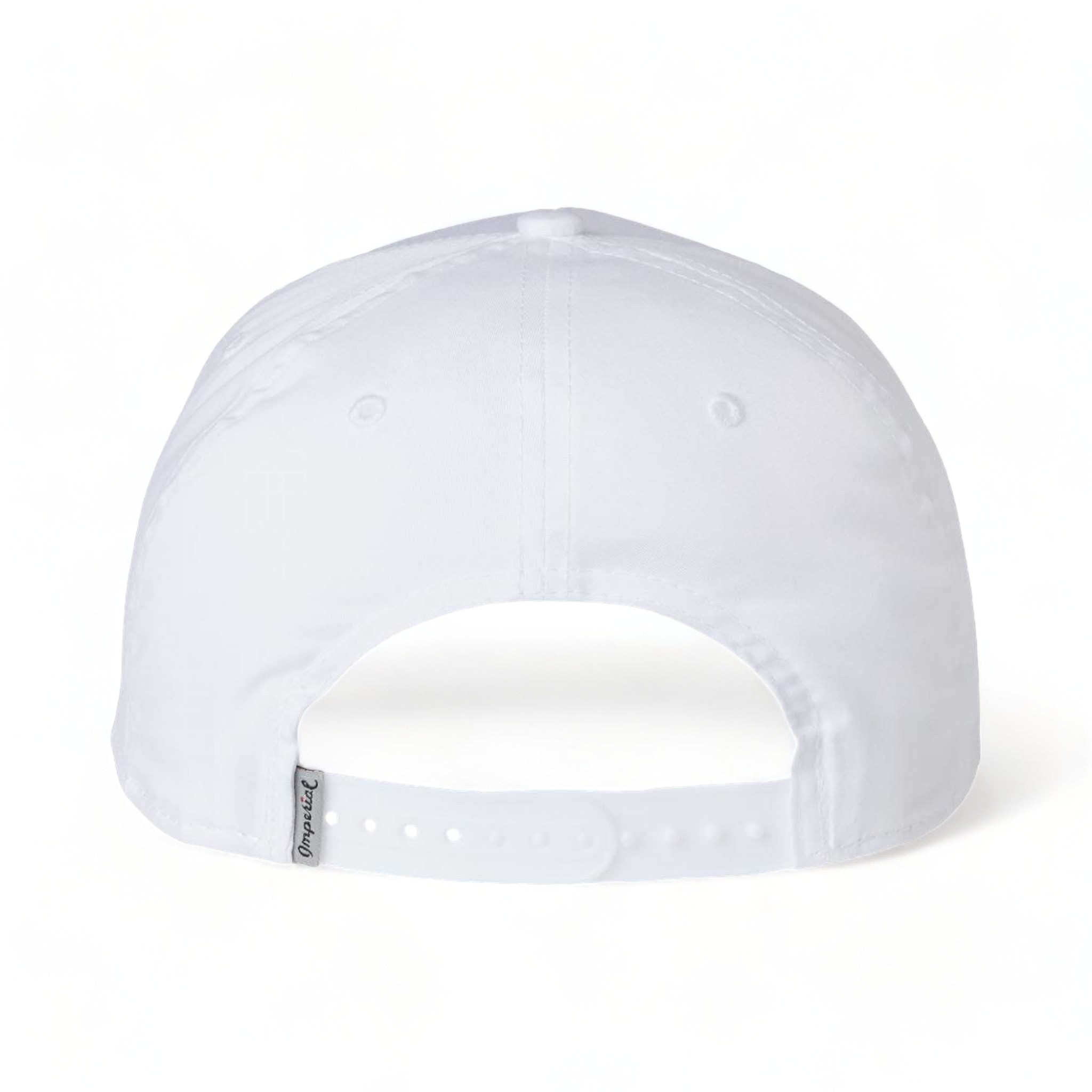 Back view of Imperial 5056 custom hat in white and navy